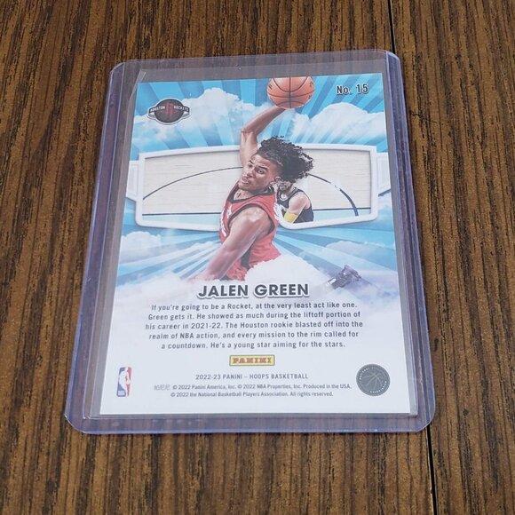 2022-23 NBA Hoops Jalen Green Skyview Parallel Insert Houston Rockets - Picture 4 of 4